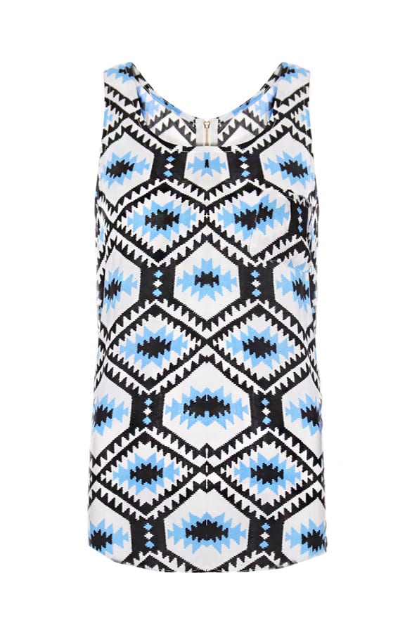 Aztec Blocking Top Blue – shoparchief, foto 1