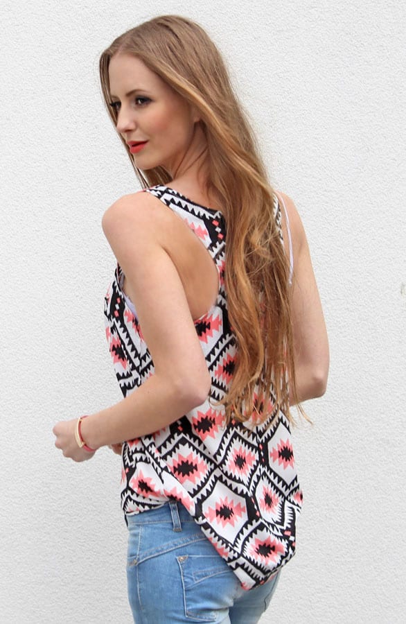 Aztec Blocking Top Pink – shoparchief, foto 4
