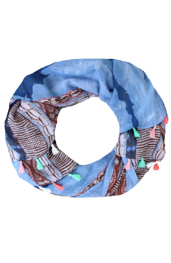 Blue Colorburst Sjaal – shoparchief, foto 1