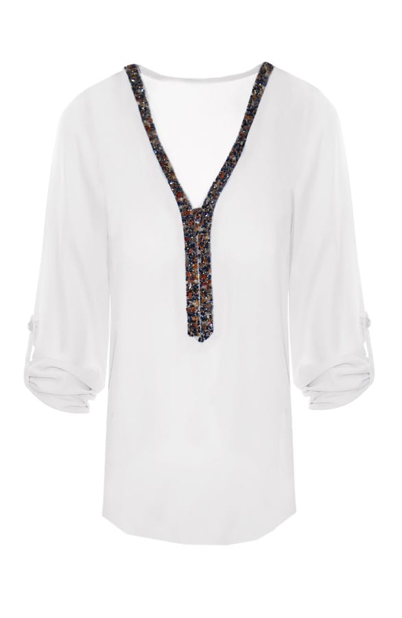 Gemstone Blouse White – shoparchief, foto 1