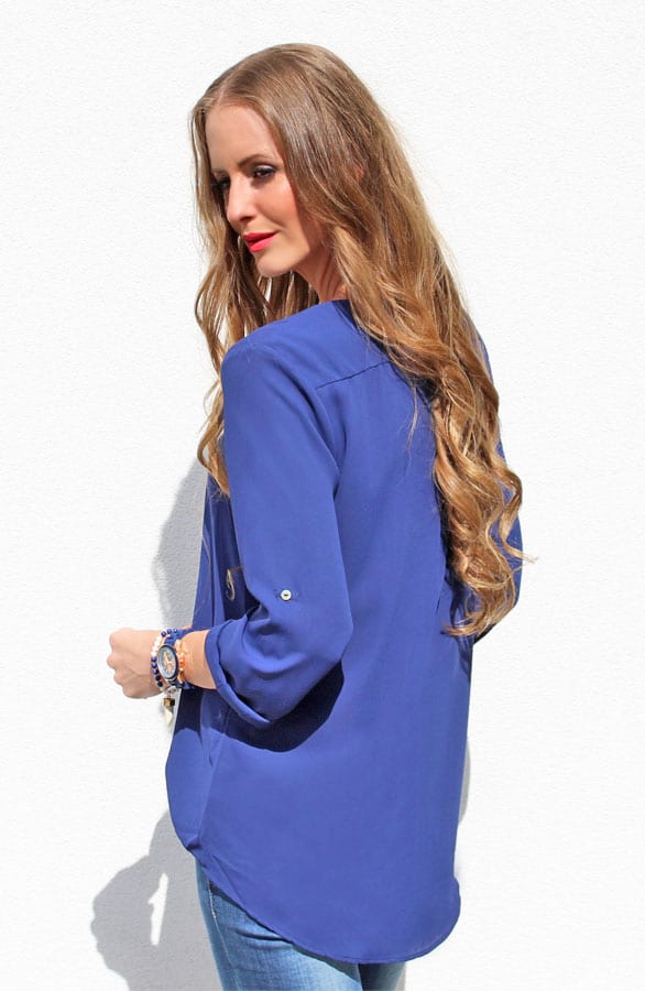 Gemstone Blouse Navy – shoparchief, foto 5