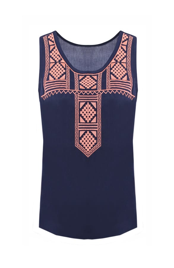 Boho Top Blue Pink – shoparchief, foto 1