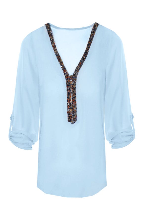 Gemstone Blouse Baby Blue – shoparchief, foto 1