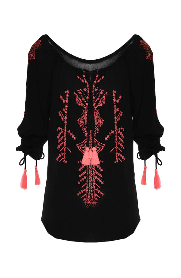 Ibiza Blouse Neon Black – shoparchief, foto 1