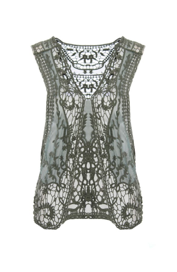 Lace Gilet Army – shoparchief, foto 1