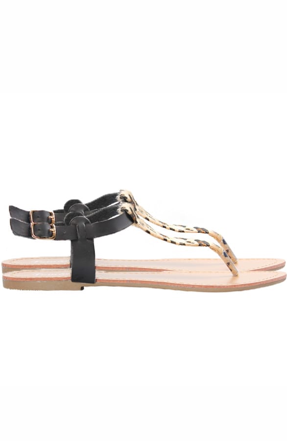 Leopard Sandal Black – shoparchief, foto 1