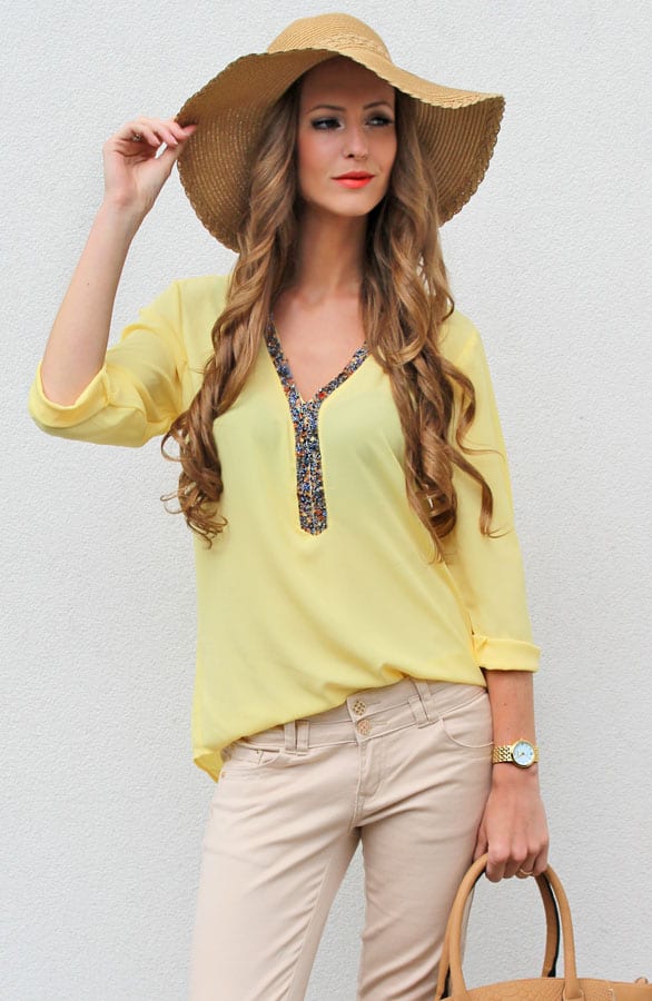 Gemstone Blouse Yellow – shoparchief, foto 5