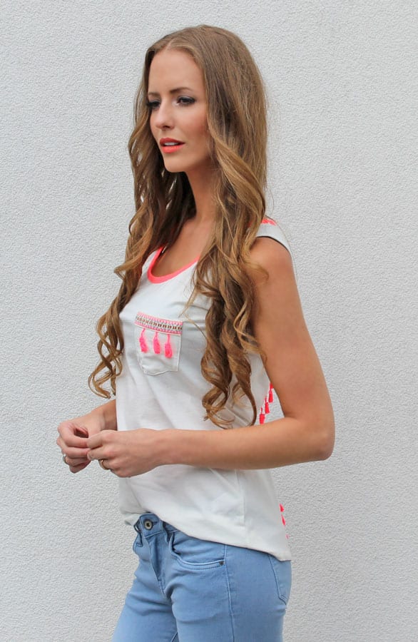 Tassel Top Neon Cream – shoparchief, foto 2