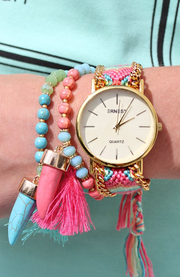 Beach Vibes Bracelet Pink – shoparchief, foto 2