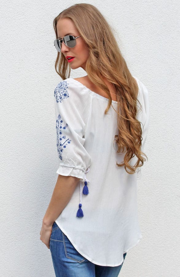 Ibiza Blouse Delfts Blauw – shoparchief, foto 3