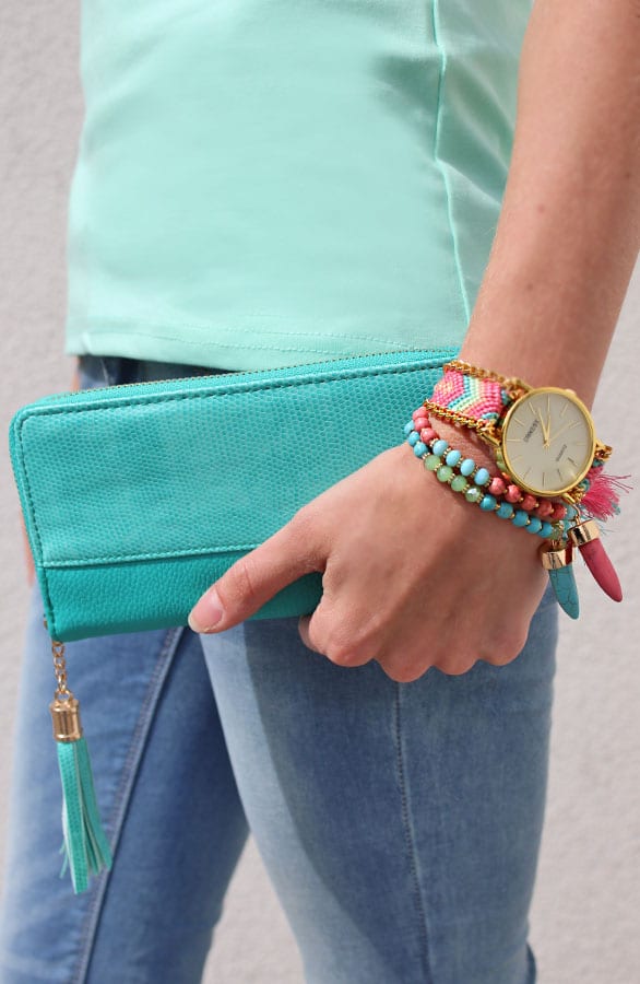 Snake Wallet Turquoise – shoparchief, foto 3