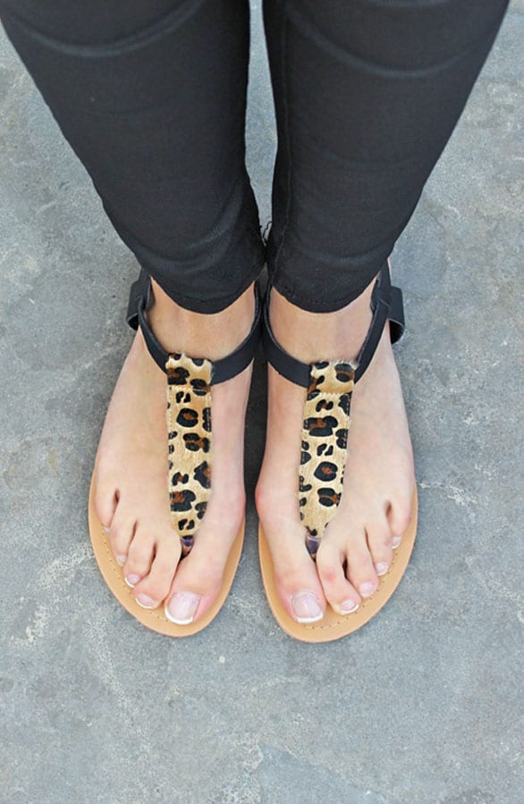 Leopard Sandal Black – shoparchief, foto 4