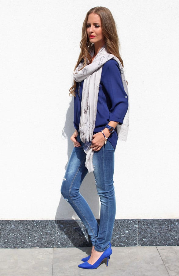 Notes Sjaal Earth Blue – shoparchief, foto 2