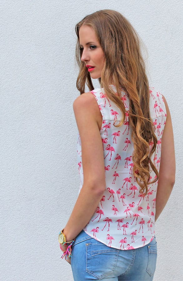 Flamingo Pink Top – shoparchief, foto 3