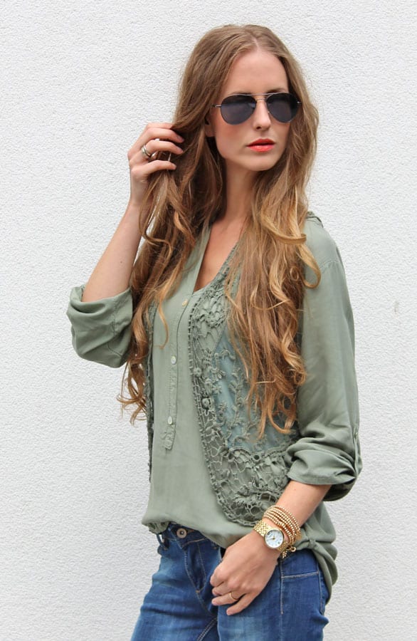 Lace Gilet Army – shoparchief, foto 2