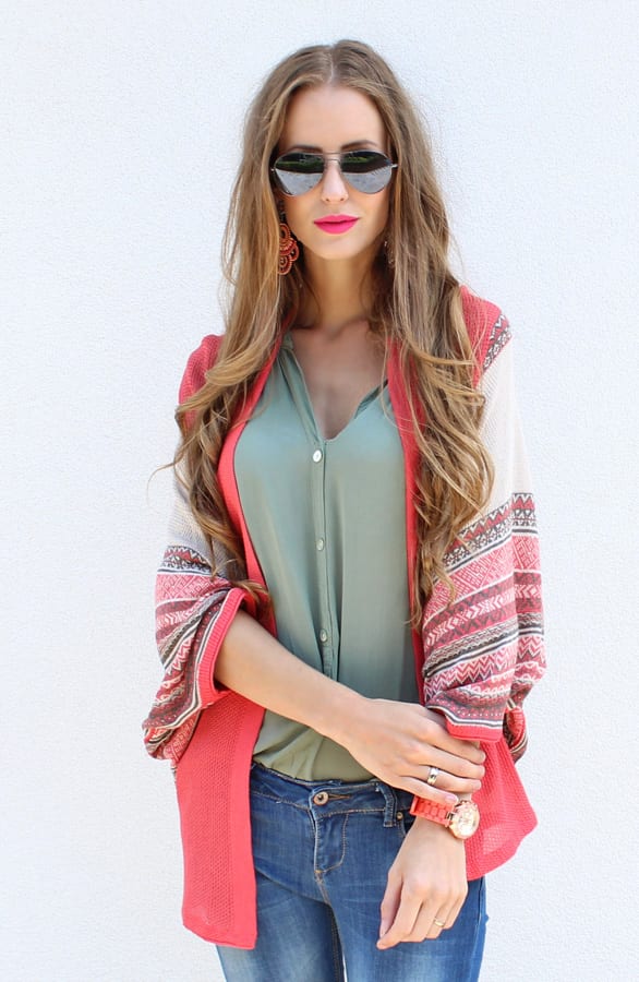 Bohemian Cardigan Terracotta – shoparchief, foto 1