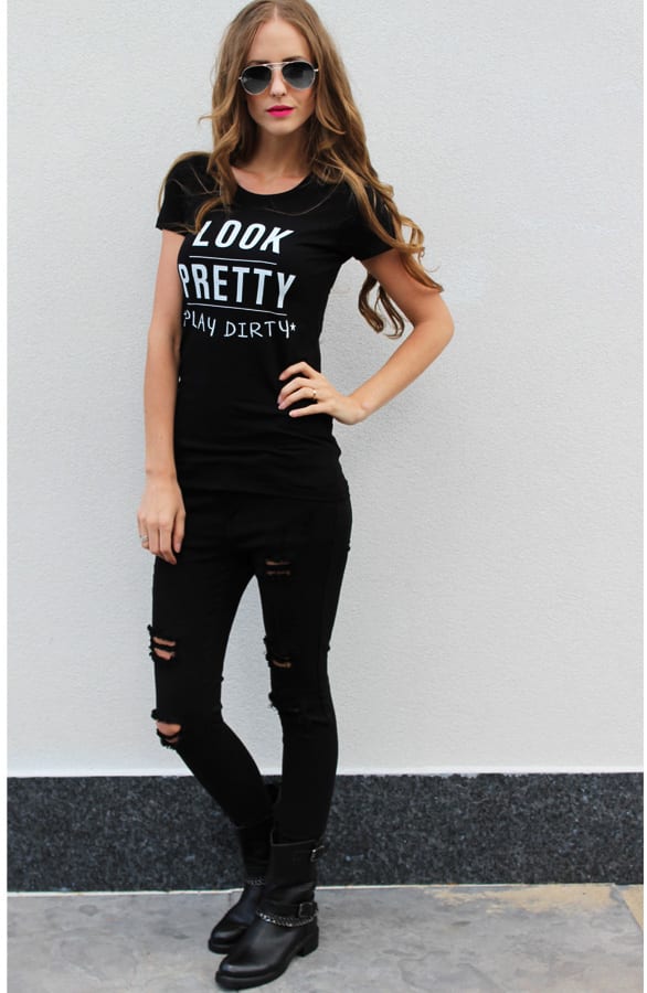 It Shirt Look Pretty Play Dirty – shoparchief, foto 3