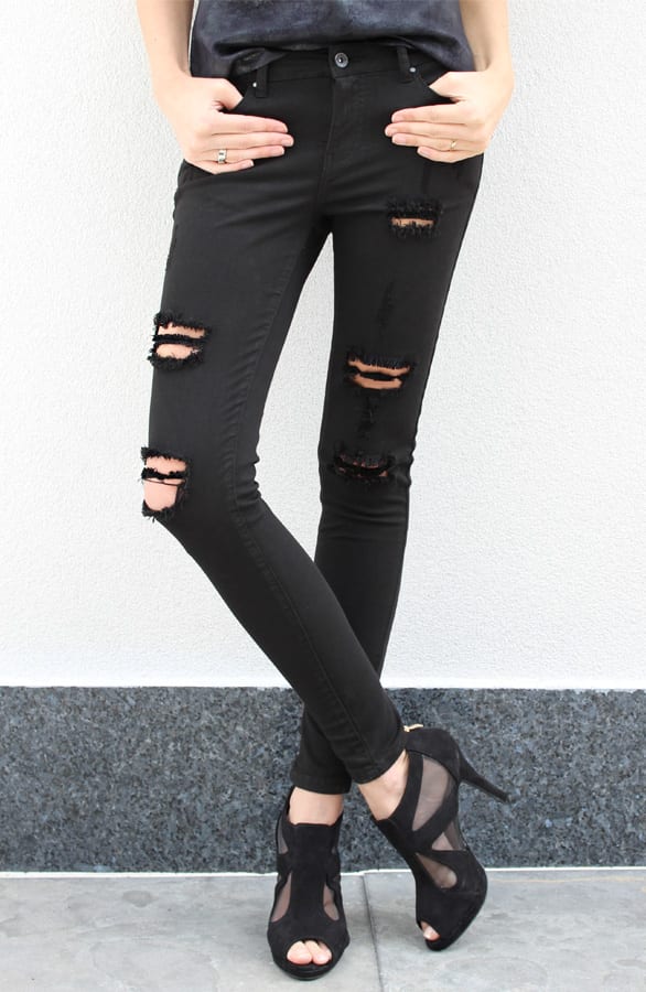 Ripped Jeans Black – shoparchief, foto 5