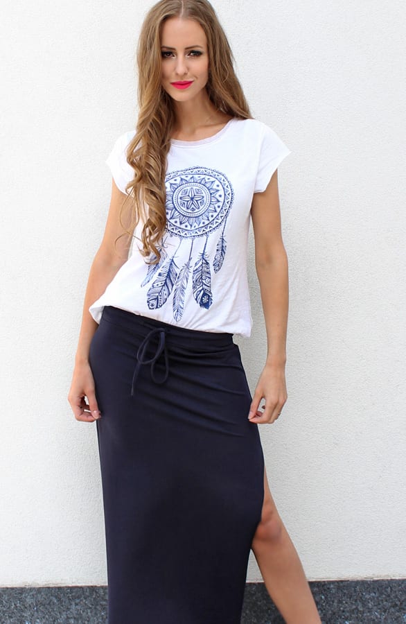 Navy Maxi Skirt – shoparchief, foto 3