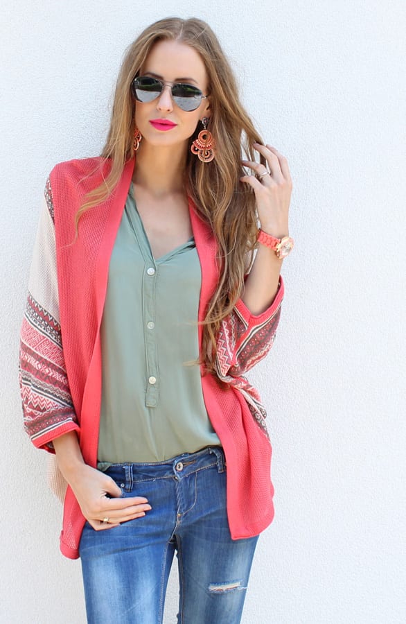 Bohemian Cardigan Terracotta – shoparchief, foto 5