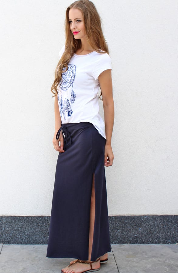 Navy Maxi Skirt – shoparchief, foto 2