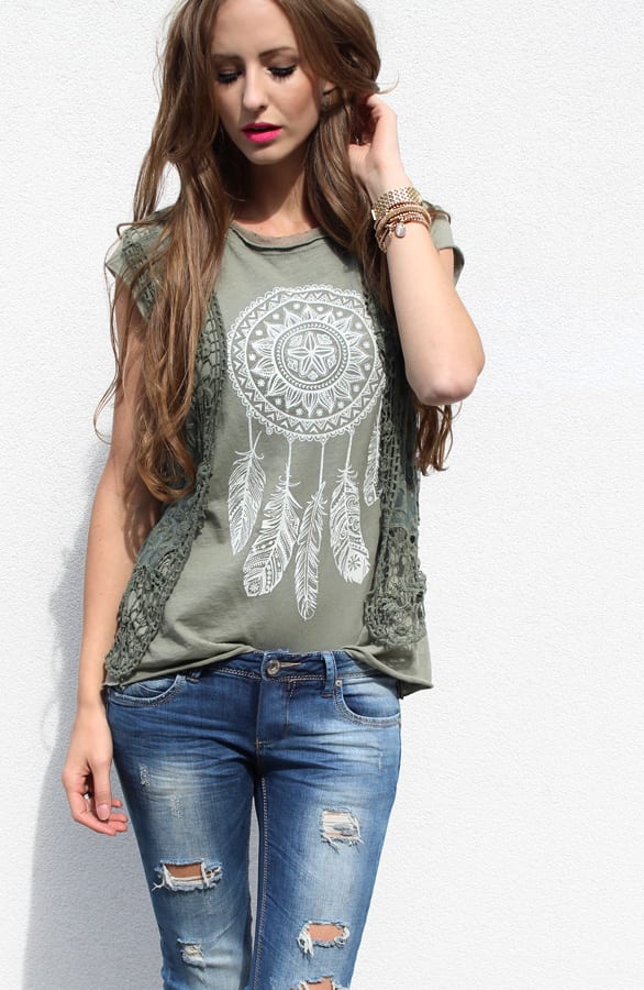 Catch My Dreams Top Army – shoparchief, foto 2