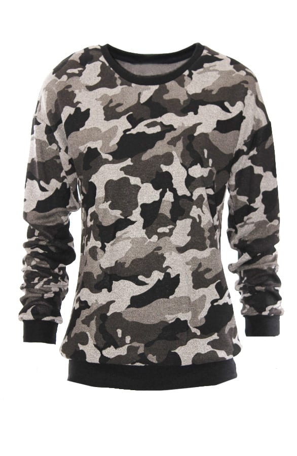 Camouflage Sweater Grey – shoparchief, foto 1