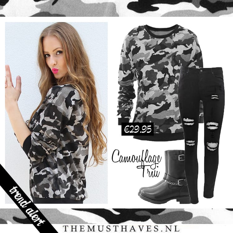 Camouflage trui trend