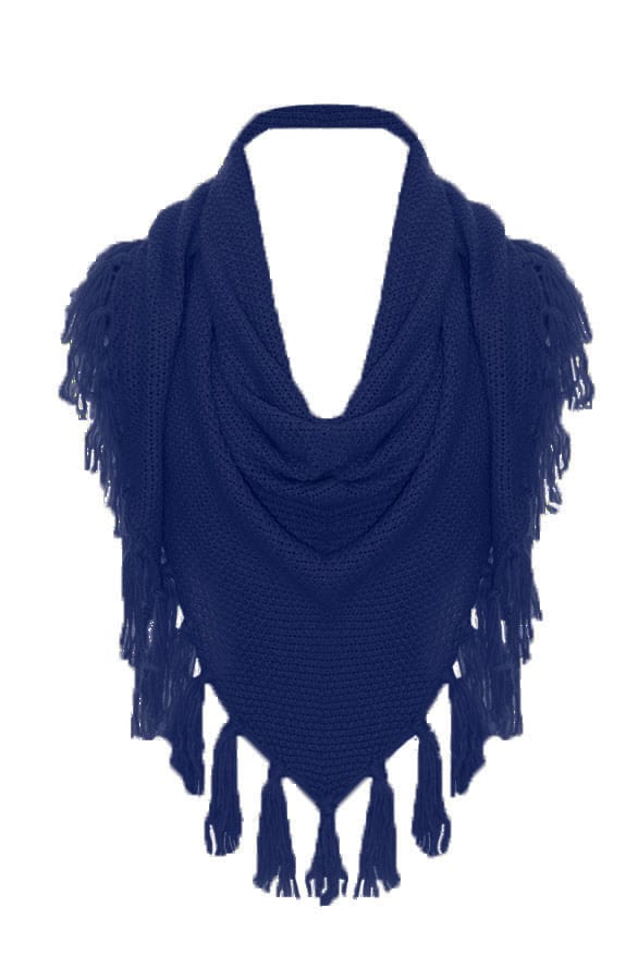 Fringe Sjaal Blue – shoparchief, foto 1