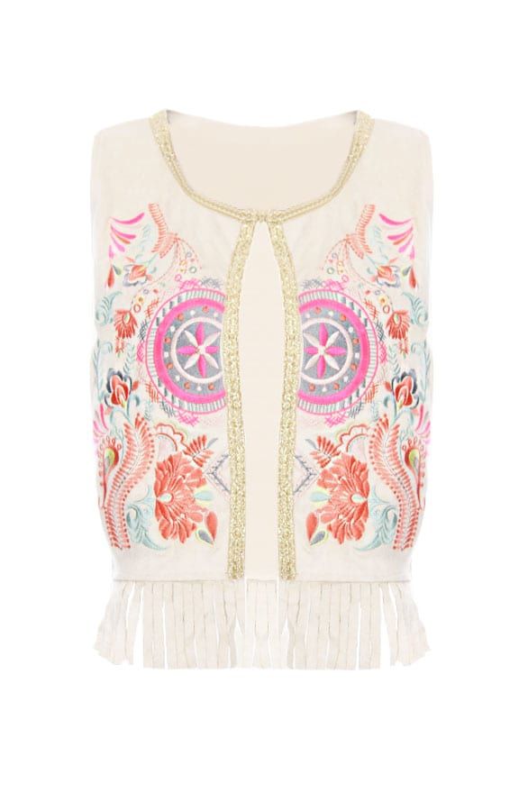 Ibiza Suede Flower Gilet – shoparchief, foto 1