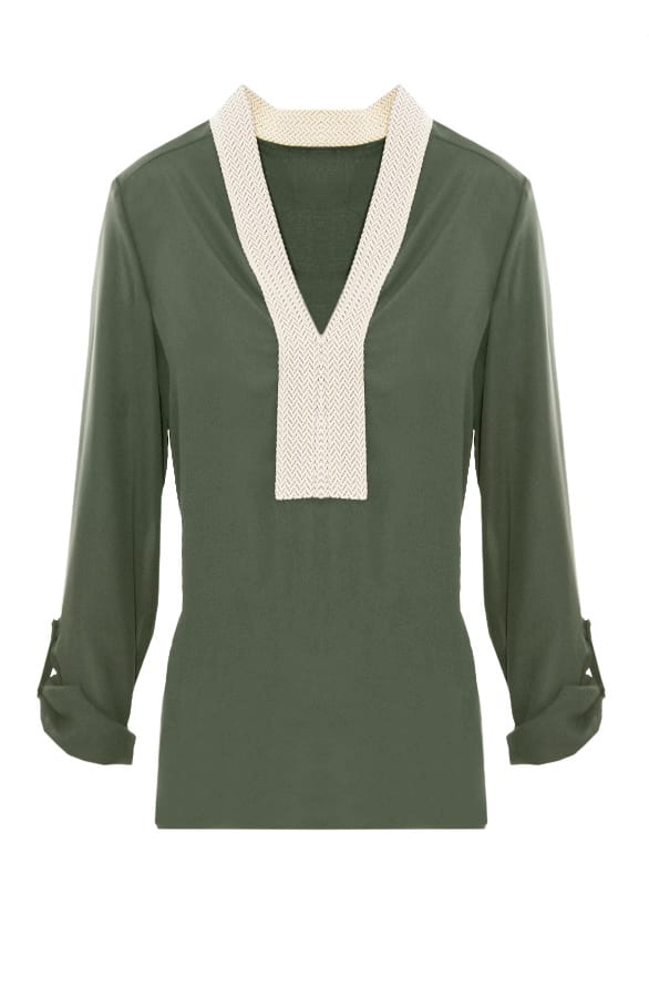 Indian Autumn Blouse Army – shoparchief, foto 1