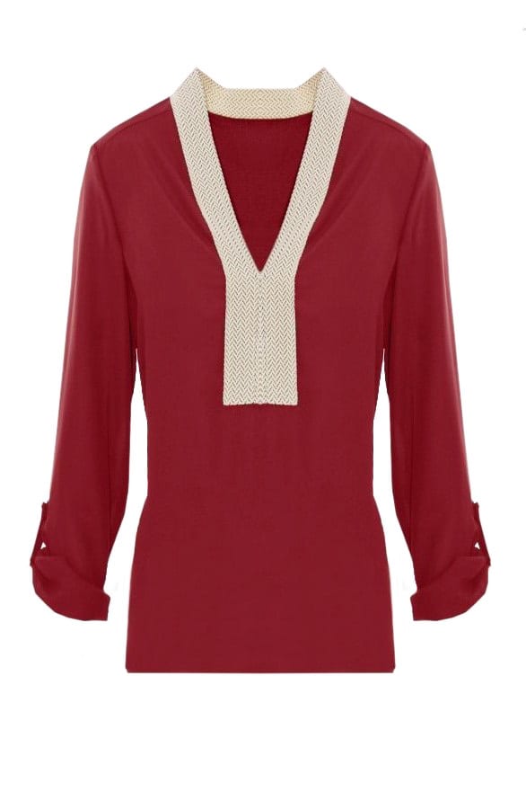 Indian Autumn Blouse Bordeaux – shoparchief, foto 1