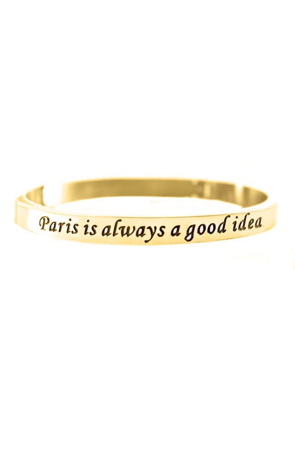 Paris Is Always A Good Idea Goud Armband – shoparchief, foto 1