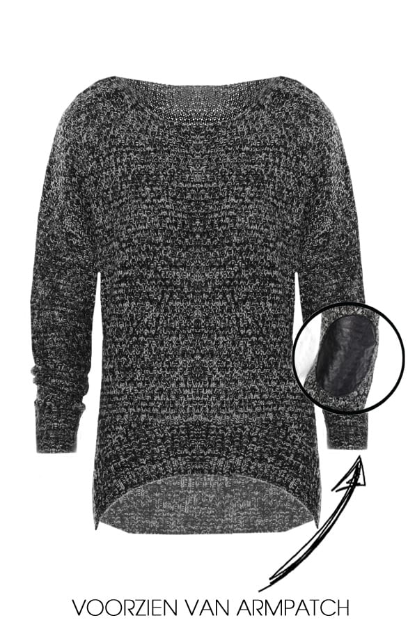 Patched Sweater Black – shoparchief, foto 1