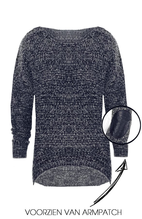 Patched Sweater Blue – shoparchief, foto 1