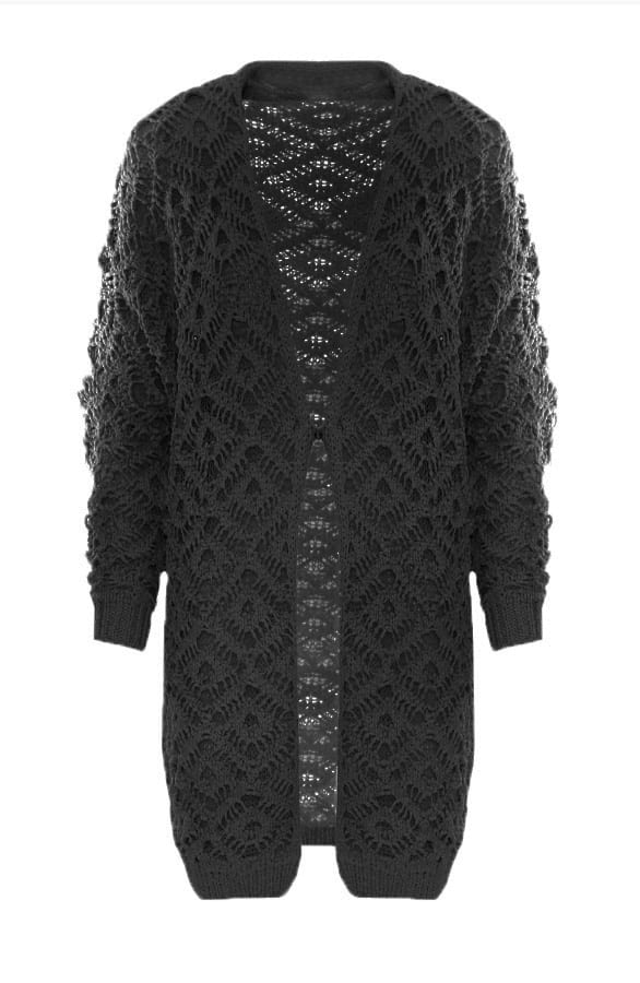 Woven Cardigan Black – shoparchief, foto 1