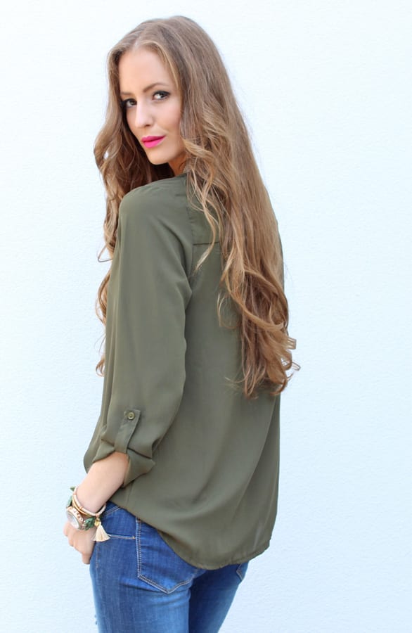 Indian Autumn Blouse Army – shoparchief, foto 4