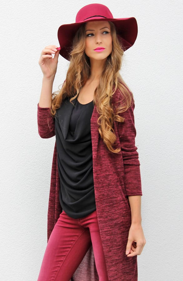 Long Cardigan Bordeaux – shoparchief, foto 4