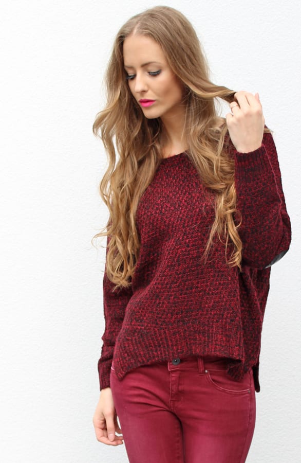 Patched Sweater Red – shoparchief, foto 2