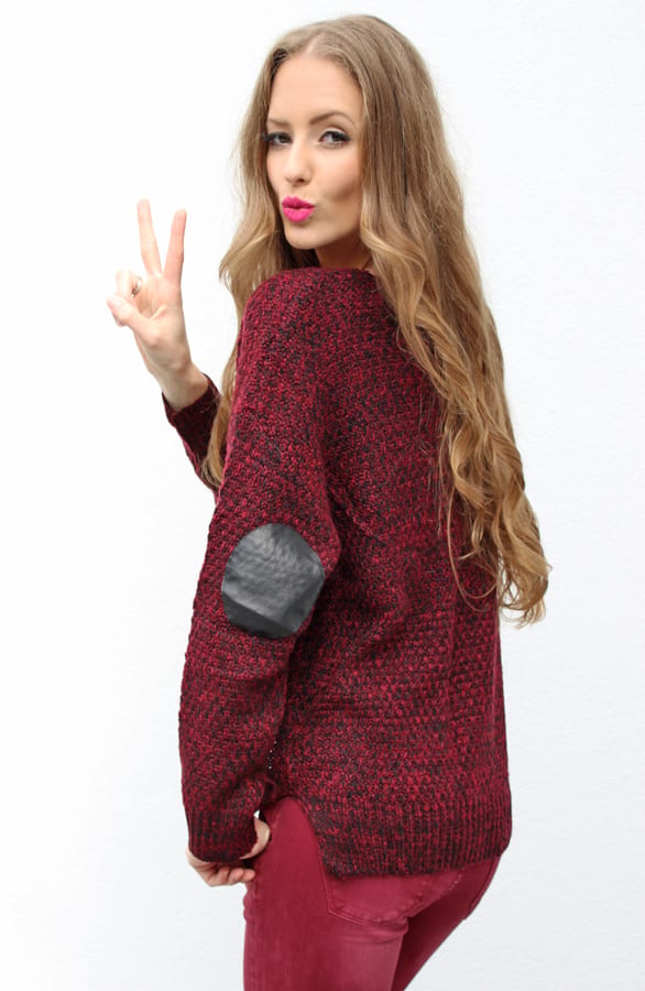 Patched Sweater Red – shoparchief, foto 5