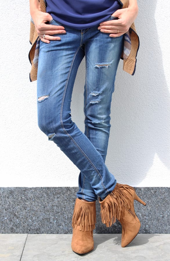Fringe Booties Cognac – shoparchief, foto 4