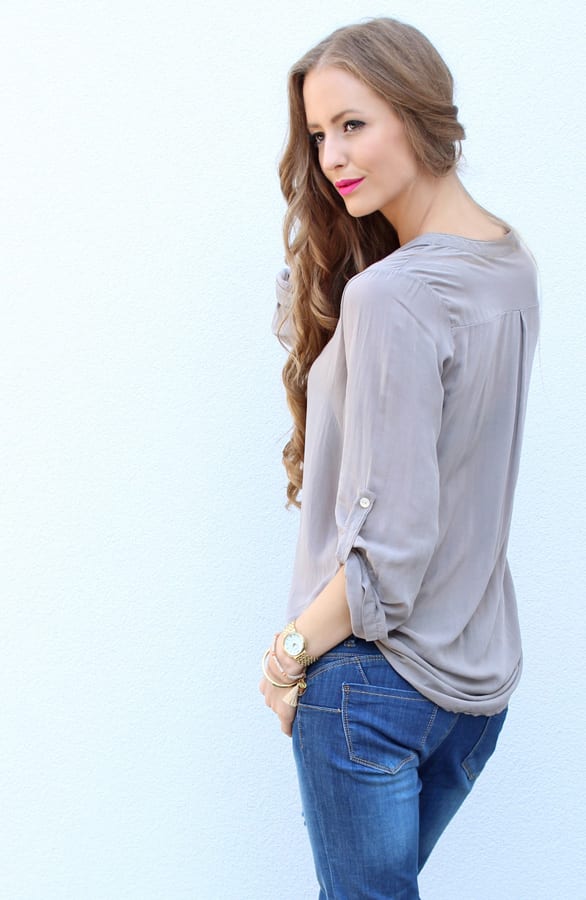 Ibiza Blouse Taupe – shoparchief, foto 4