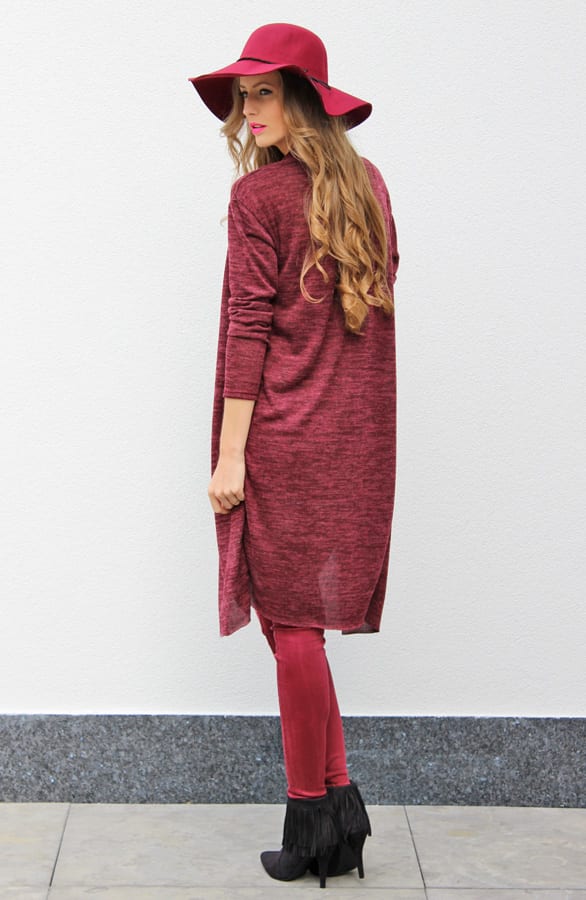 Long Cardigan Bordeaux – shoparchief, foto 2
