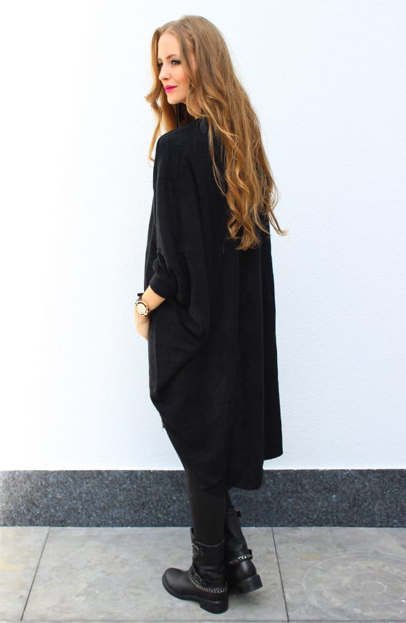 Oversized Cardigan Black – shoparchief, foto 5