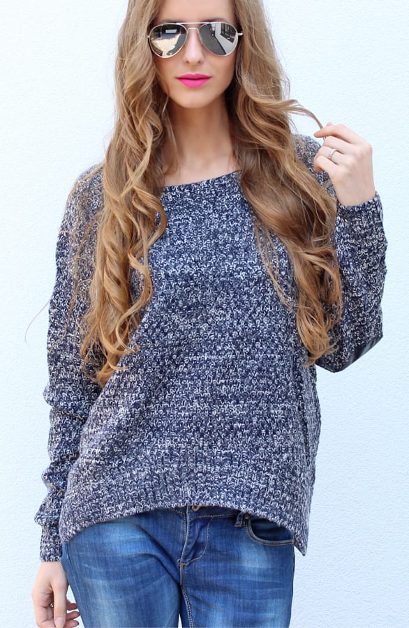 Patched Sweater Blue – shoparchief, foto 4