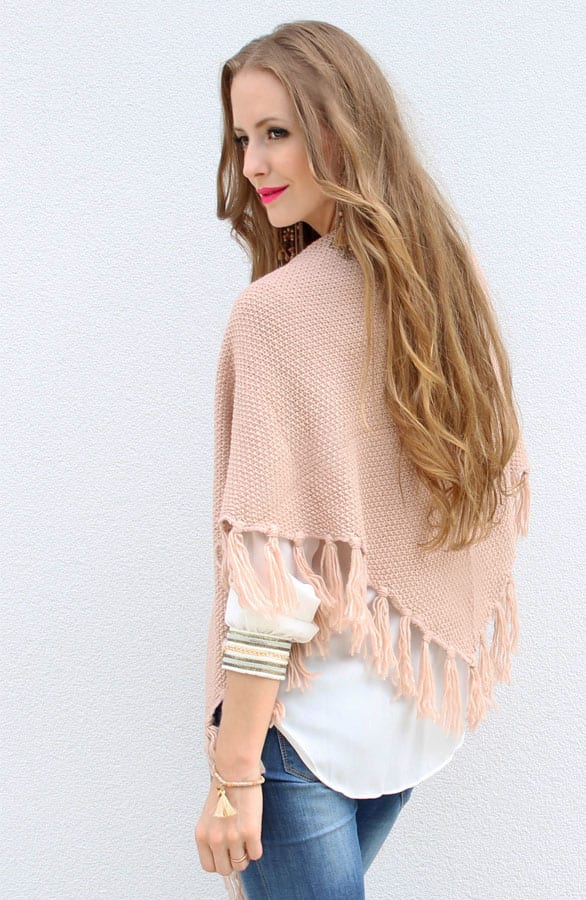 Fringe Sjaal Soft Pink – shoparchief, foto 5