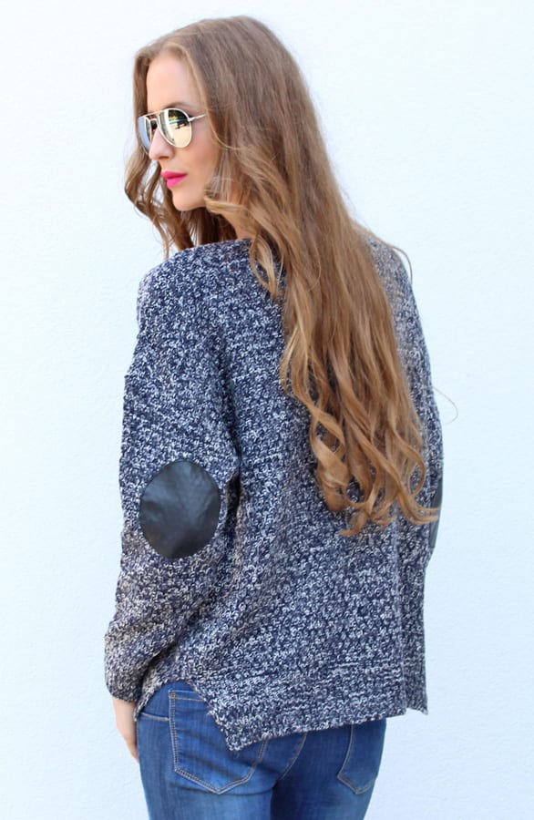 Patched Sweater Blue – shoparchief, foto 5
