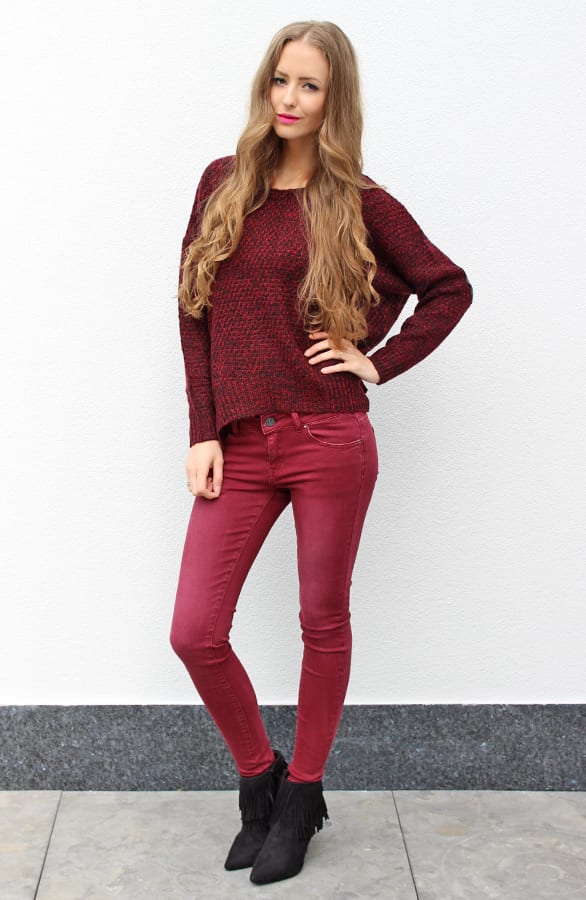 Patched Sweater Red – shoparchief, foto 4