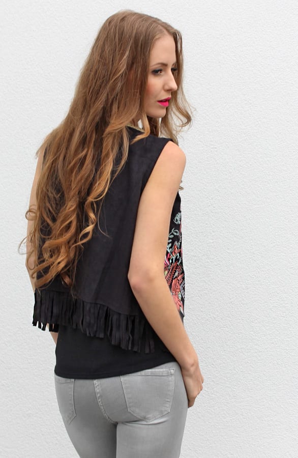 Ibiza Flower Gilet Black – shoparchief, foto 5