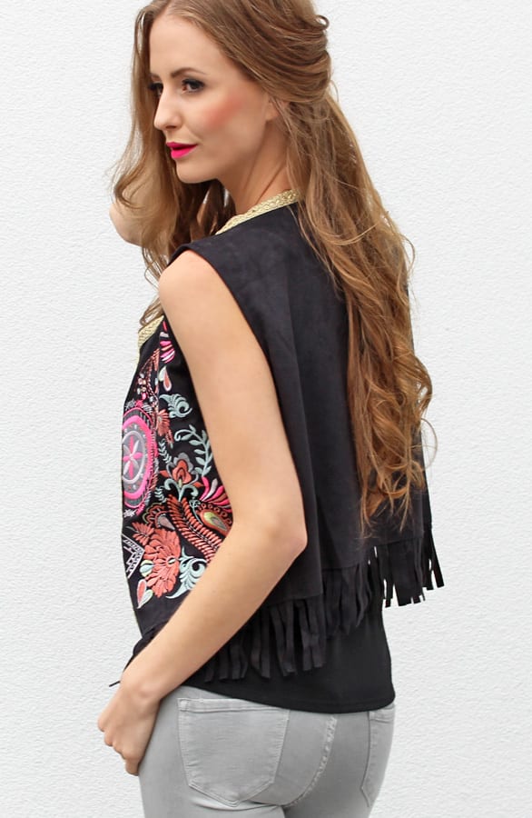 Ibiza Flower Gilet Black – shoparchief, foto 3